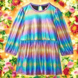 NEW Hatley Multicolor Psychedelic Babydoll Dress Special Occasion Girl's 12-18mo
